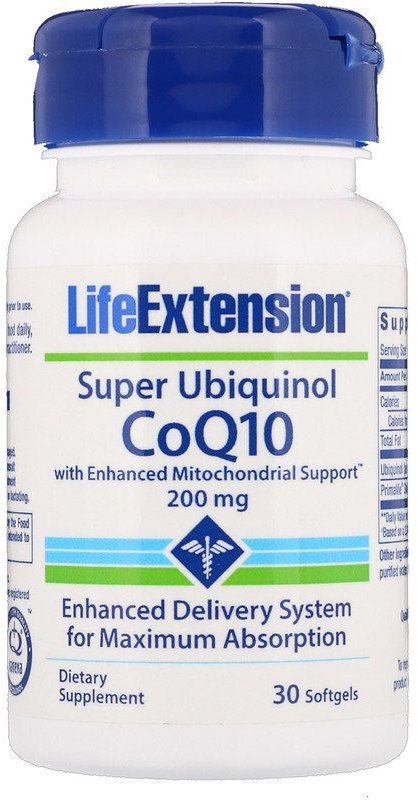 Акція на Life Extension Super Ubiquinol CoQ10 200 mg 30 Softgels Убихинол від Stylus