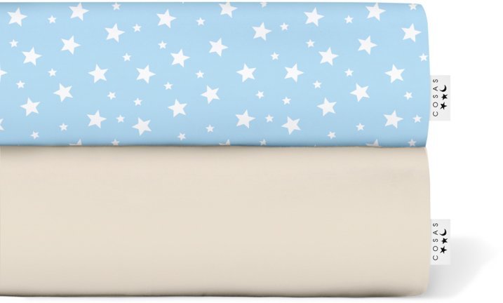 

Набор простыней Cosas Beige/Starfall light blue 120x60 см (4822052056615)