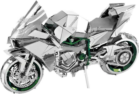 Акція на Металлический 3D конструктор Fascinations Мотоцикл Кавасаки Ниндзя, ICX021 від Stylus