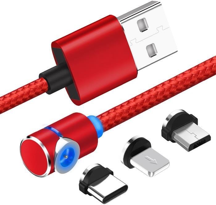 

Xoko Usb Cable to Lightning / microUSB / USB-C Magneto Game 1m Red (SC-370MGNT-RD)