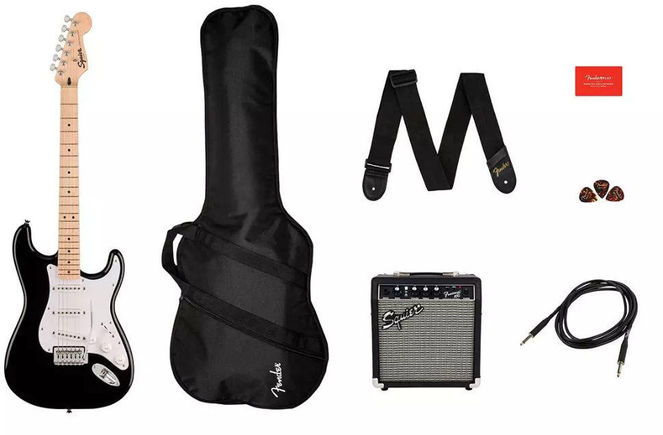 

Набір гітар Squier by Fender Sonic Stratocaster Pack Mn Black