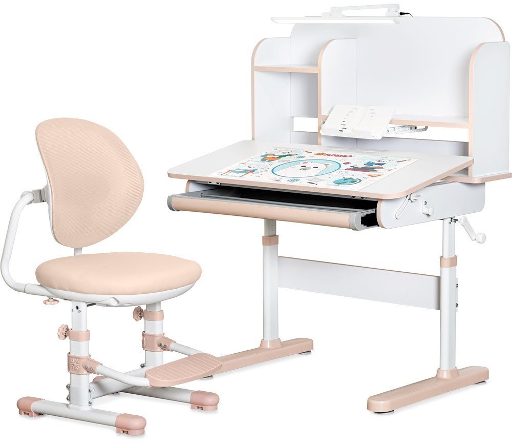 

Комплект меблів (стіл + стілець + полиця + лампа) Mealux BD-39 Nemo Xl Peach (BD-39 PN)