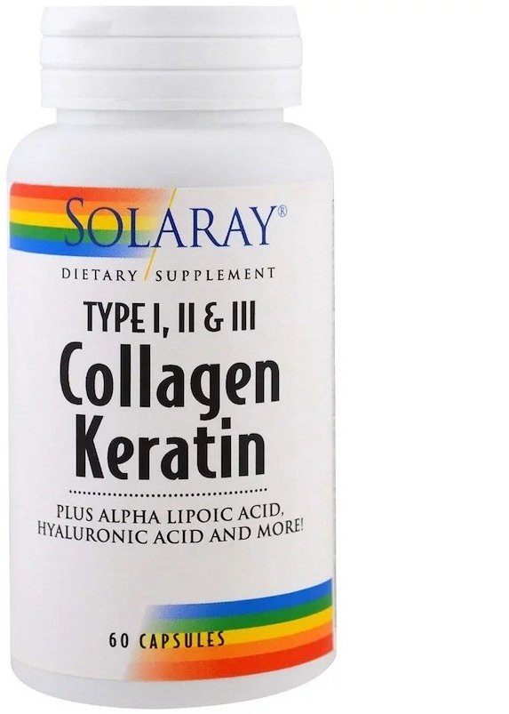 Акція на Solaray Collagen Keratin, Type I, II, III, 60 Capsules (SOR-73799) від Stylus