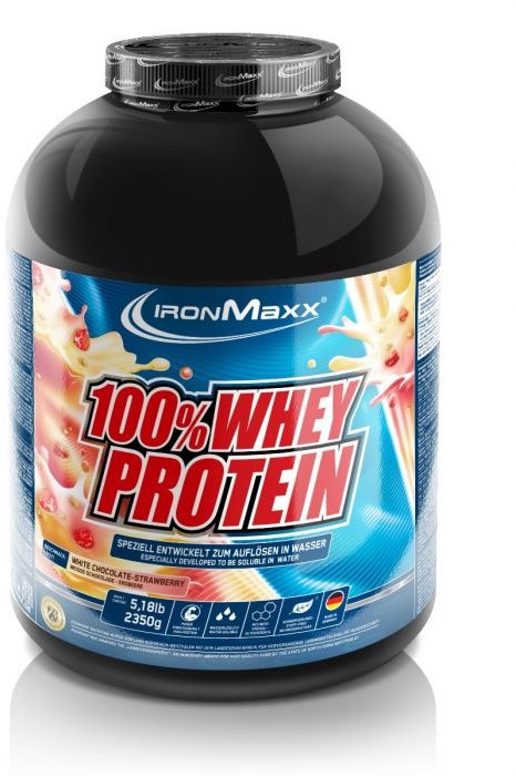 Акція на IronMaxx 100% Whey Protein 2350 g /47 servings/ Strawberry White Chocolate від Stylus