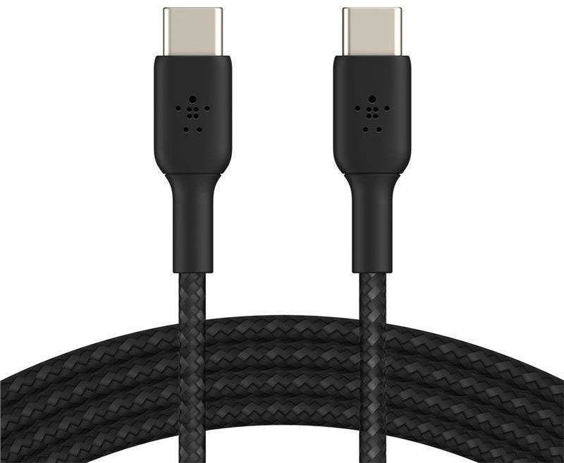 Акція на Belkin Cable USB-С to USB-С Braided 1m Black (CAB004BT1MBK) від Y.UA