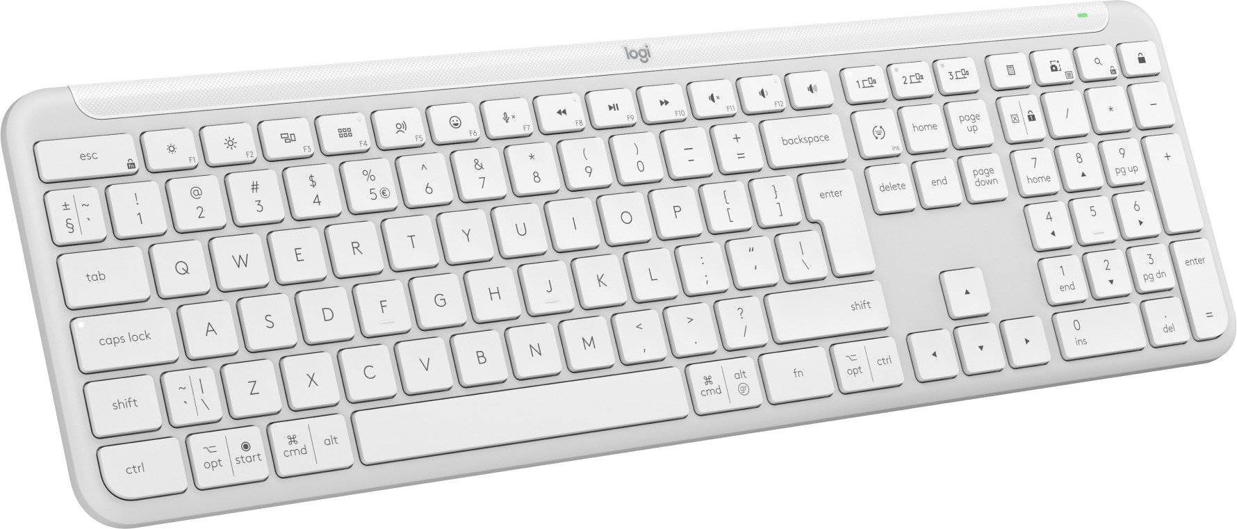 Акція на Logitech K950 Bluetooth/Wireless Ua Off-White (920-012466) від Stylus