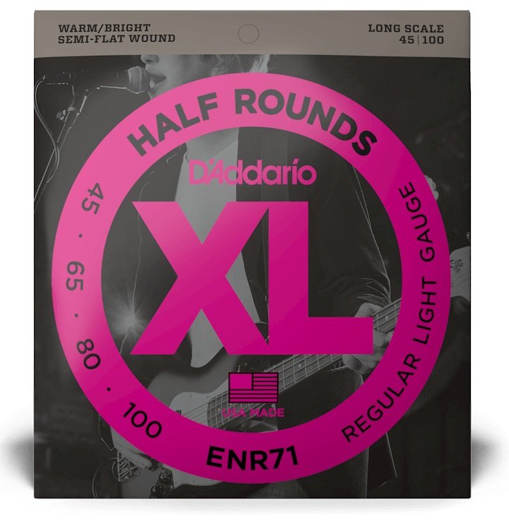 

Комплект струн D'addario ENR71 Xl Half Rounds Bass Regular Light (45-100)