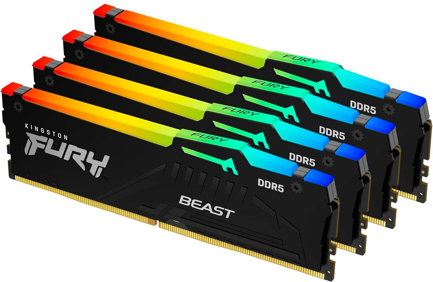 

Kingston Fury 128 Gb (4x32GB) DDR5 5600 MHz Beast Rgb (KF556C40BBAK4-128)