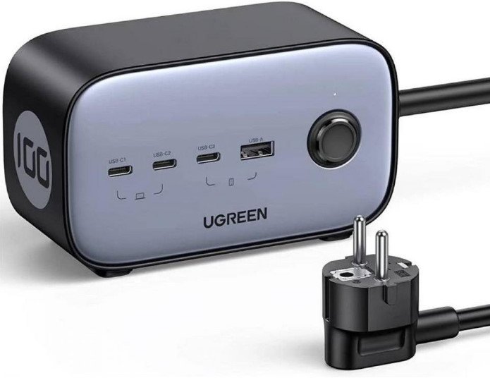 Акція на Ugreen Wall Charger 3хUSB-C+USB CD270 GaN 100W Nexode Pro Gray (60167) від Stylus