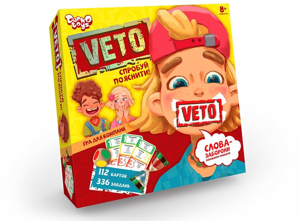 

Настольная Развлекательная игра Danko Toys Veto укр