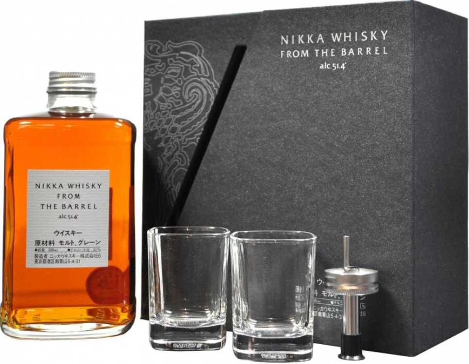 Акція на Виски Nikka From The Barrel + 2 glasses and pourer 51.4% 0.5 л (BWT6499) від Stylus