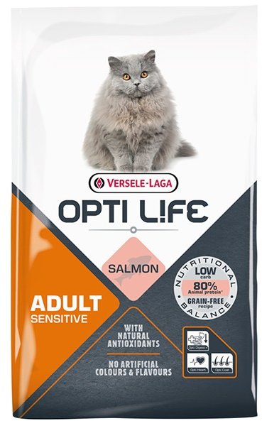 

Сухой корм Opti Life Sensitive Лосось сенситив беззерновой для котов с чувствительным пищеварением 7.5 кг (59207)