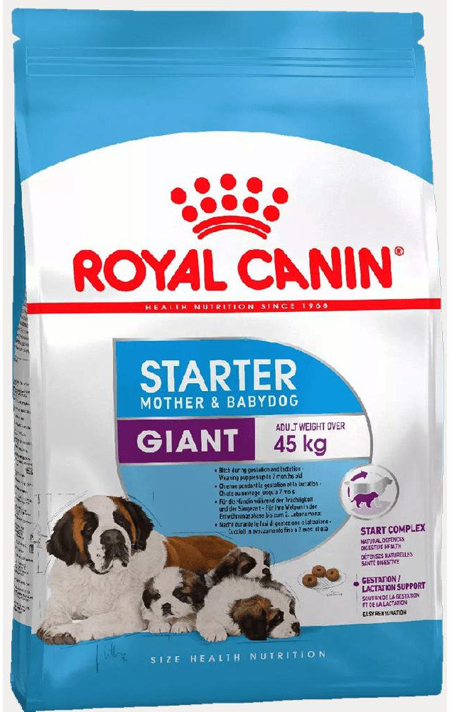 

Корм для щенков Royal Canin Giant Starter гигантских пород, беременных и кормящих сук, 4 кг