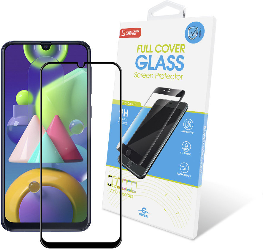 

Global Tempered Glass Full Glue Black for Samsung M307 Galaxy M30s / M215 Galaxy M21