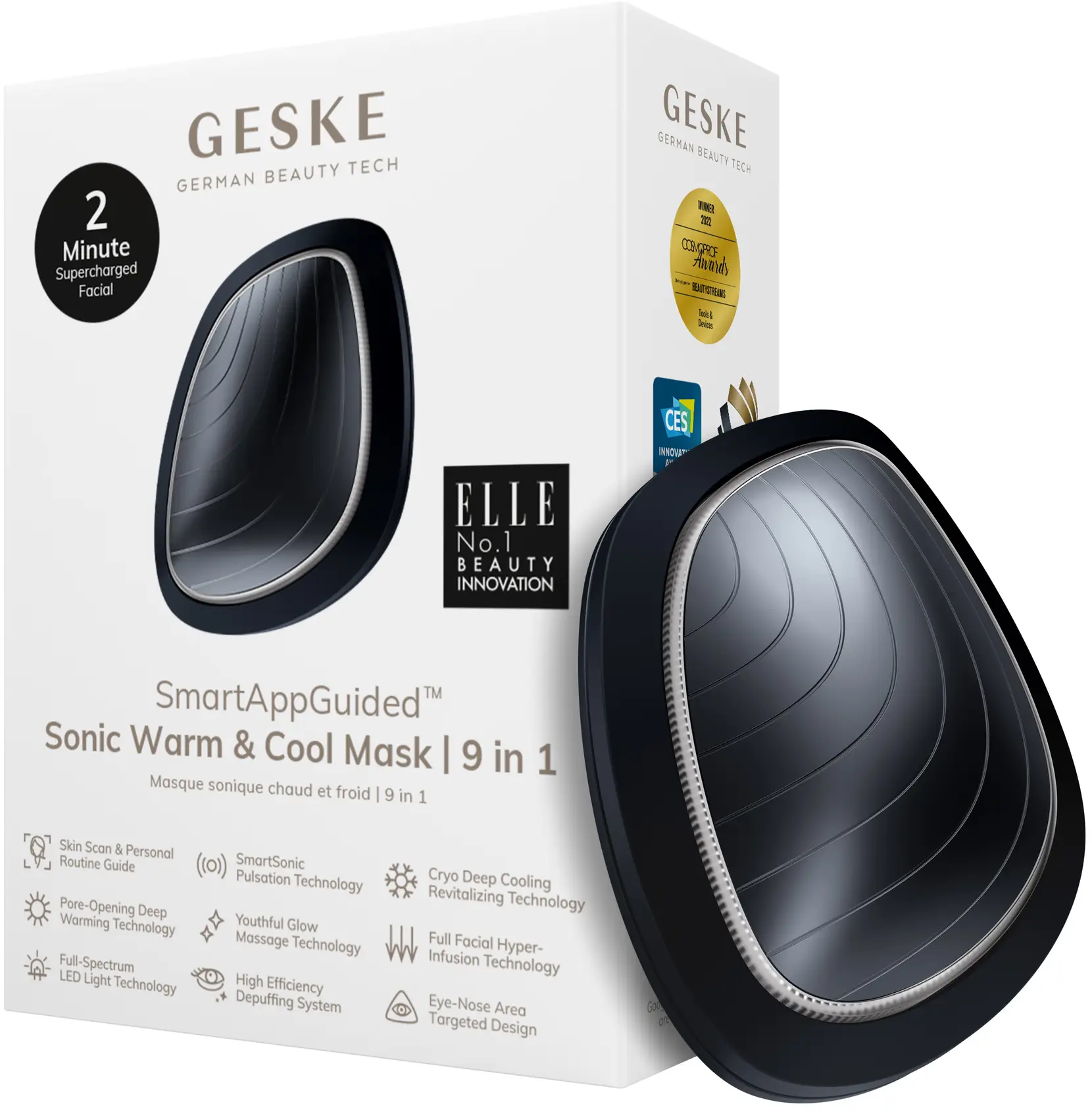 

Ультразвуковая маска тепло и холод Geske Sonic Warm&Cool Mask 9в1 black