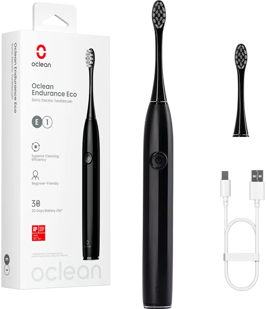 

Oclean Endurance Eco Electric Toothbrush Black (6970810553321)