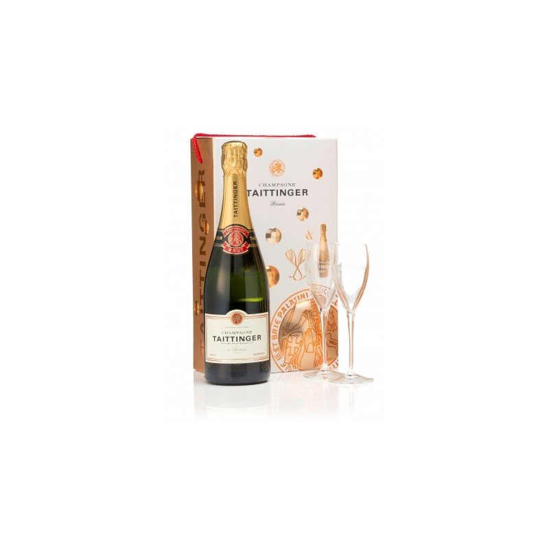 Акція на Шампанское Taittinger Brut Reserve + 2x glasses, gift box (0,75 л) (BW8460) від Stylus