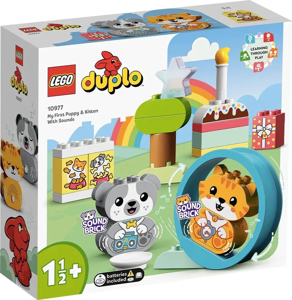 

Конструктор Lego Duplo Моє перше цуценя та кошеня зі звуками (10977)