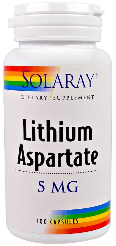 Акція на Solaray, Lithium Aspartate, 5 mg, 100 Capsules (SOR-04599) від Stylus