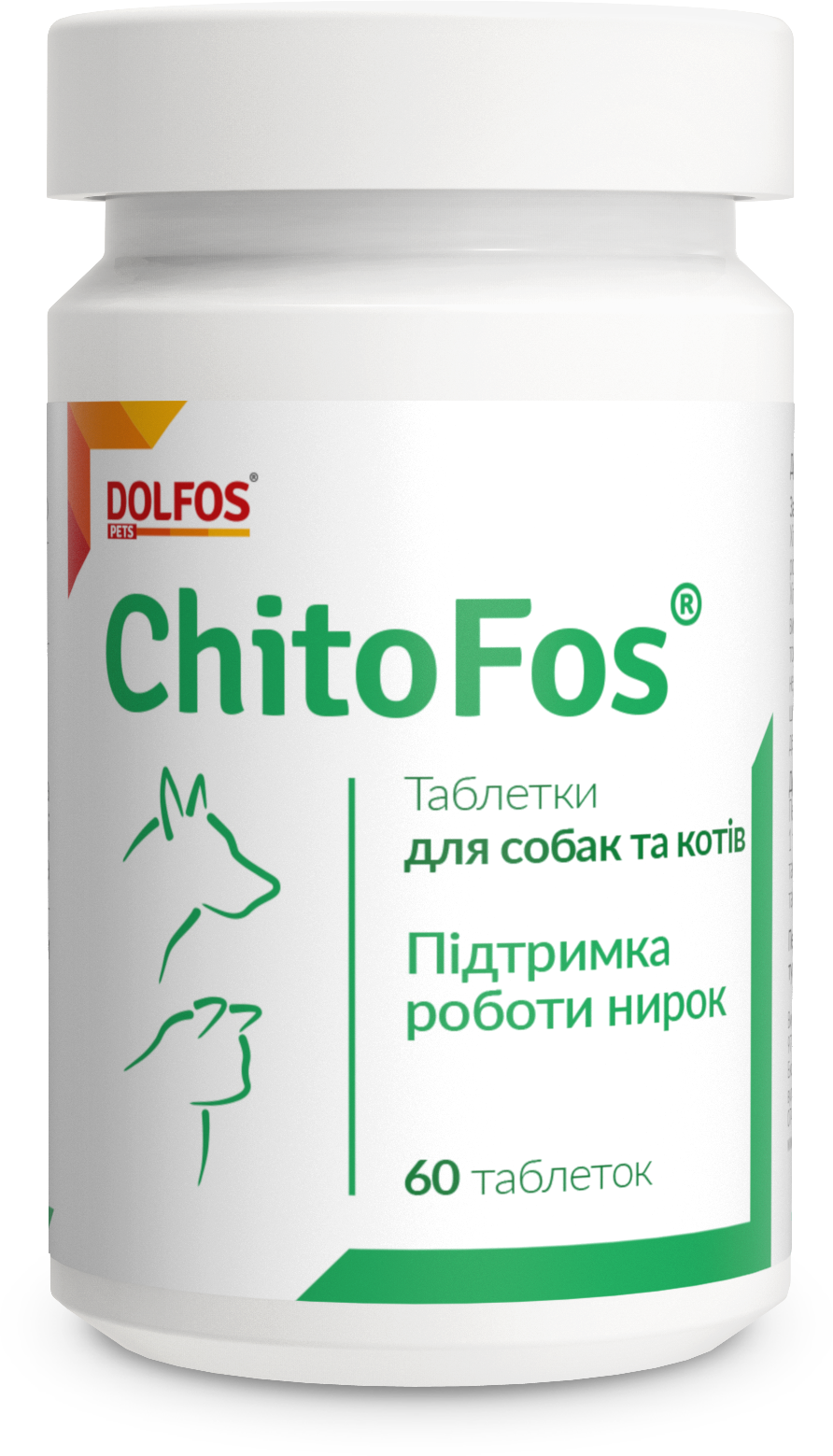 Акція на Витаминно-минеральная добавка Dolfos ChitoFos для поддержки функции почек для собак и кошек 60 табл. (189-60) від Stylus