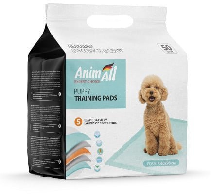 Акція на Пеленки AnimAll Puppy Training Pads для собак и щенков 60х90 см 50штук, (6 шт/ящ) (Х/6/72) від Stylus