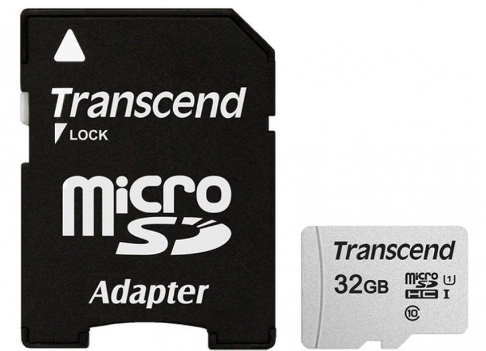 

Transcend 32GB microSDHC Class 10 UHS-I U1 + adapter (TS32GUSD300S-A)