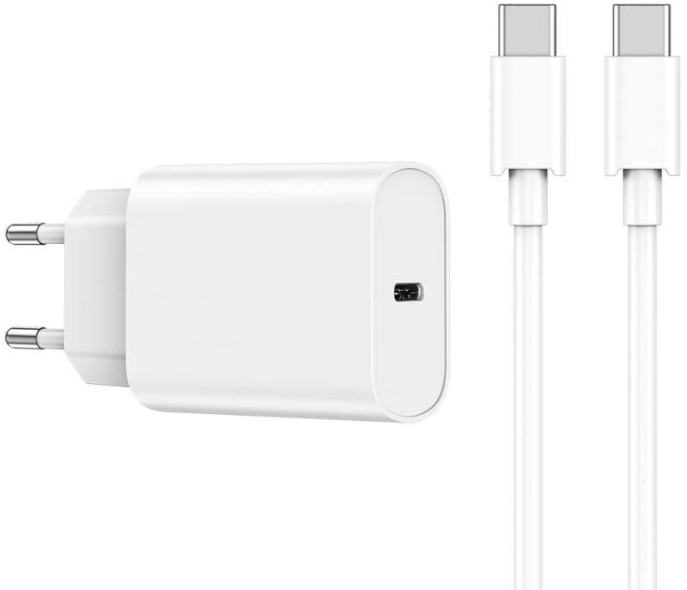 Акція на Wiwu USB-C Wall Charger Wi-U001 20W with cable USB-C White від Stylus