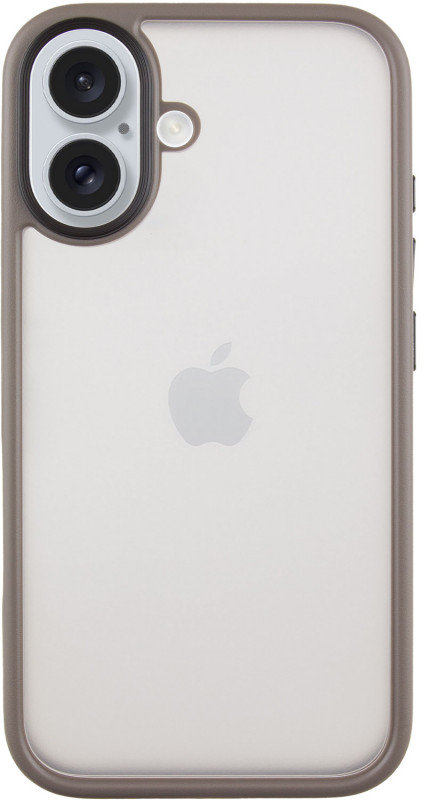 

Mobile Case TPU+PC Metal Buttons Grey для iPhone 16