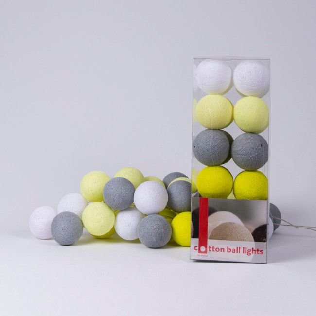 

Гирлянда Cotton ball lights на 35 шаров 5,5м, Yellow Stone