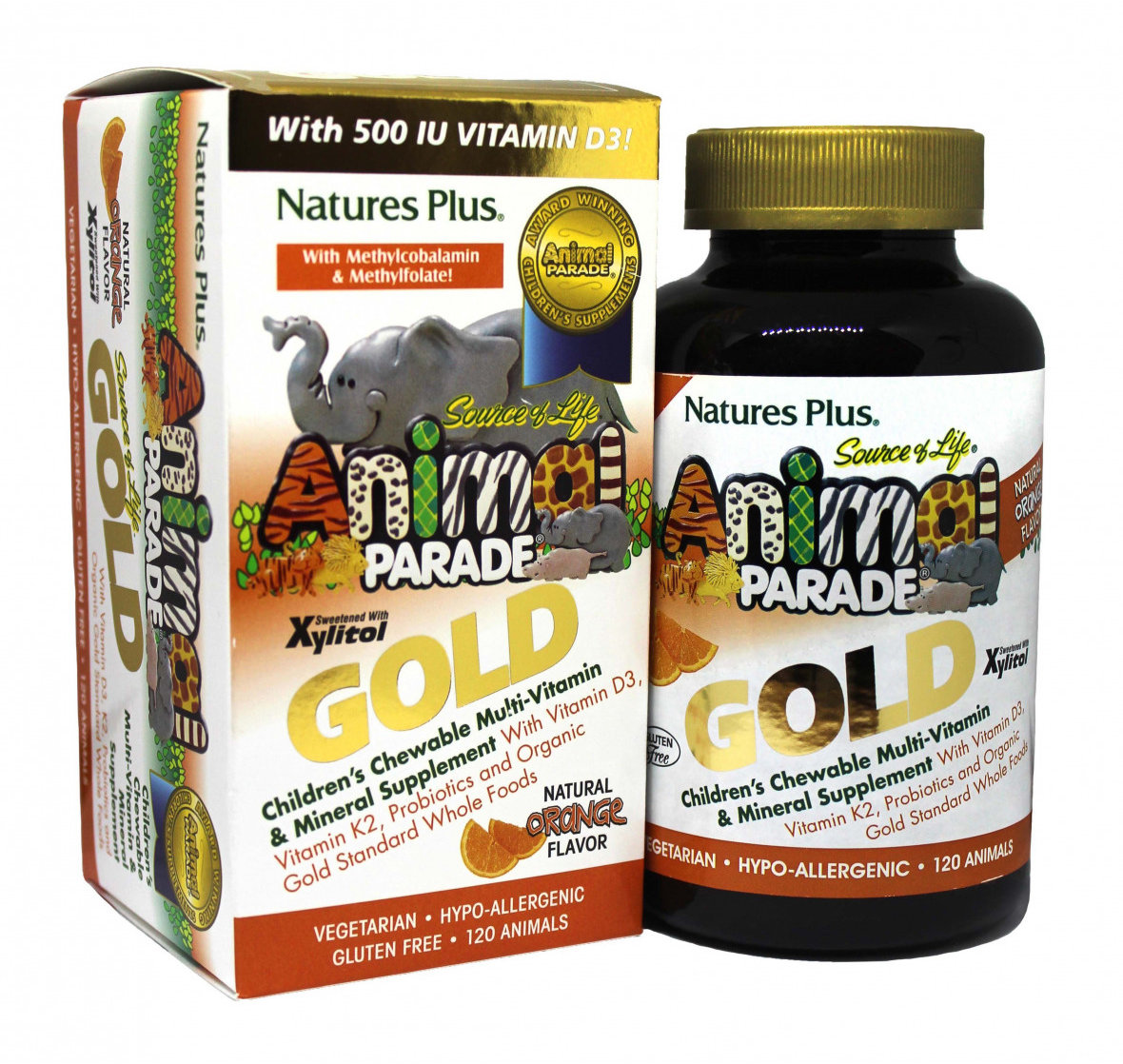 

Natures Plus Animal Parade Gold 120 chewables Мультівітаміни для дітей, смак апельсина