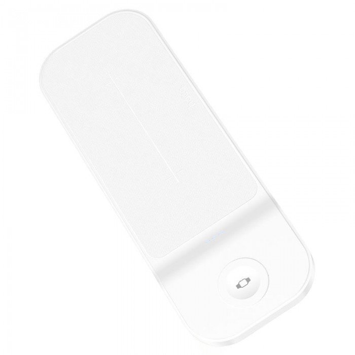 Акція на Hoco Wireless Charger CQ5 Step 3in1 White for iPhone 16 I 15 I 14 I 13 I 12 series, Apple Watch and Apple AirPods від Stylus