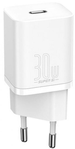 Акція на Baseus USB-C Wall Charger Super Si 30W White (CCSUP-J02) від Stylus