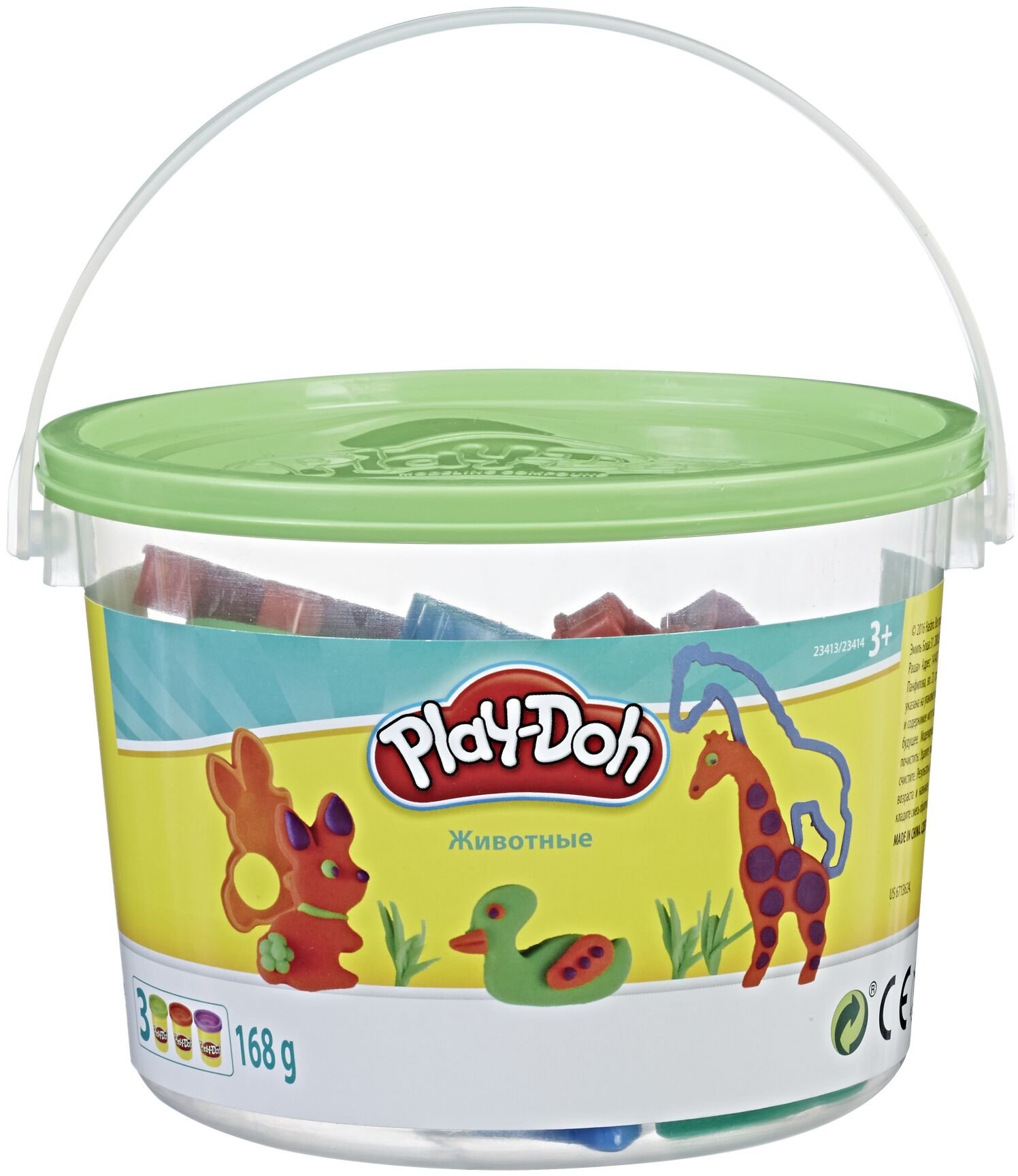 

Набор пластилина Hasbro PLAY-DOH Ведёрочко Animal Activities (23414_23413)