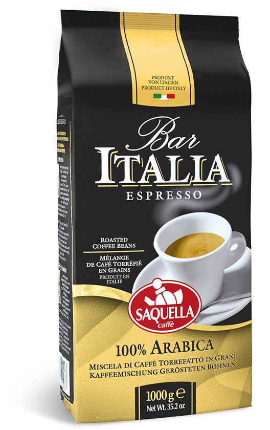 Акция на Кава в зернах Saquella Espresso Arabica 1 кг (8002650000760) от Y.UA