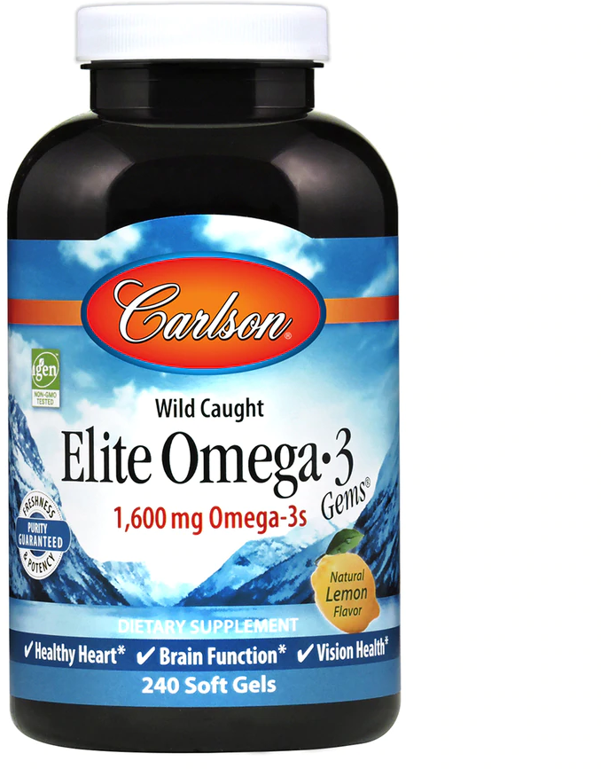 Акція на Carlson Labs Elite Omega-3 Gems 240 Soft Gels Омега-3 від Stylus