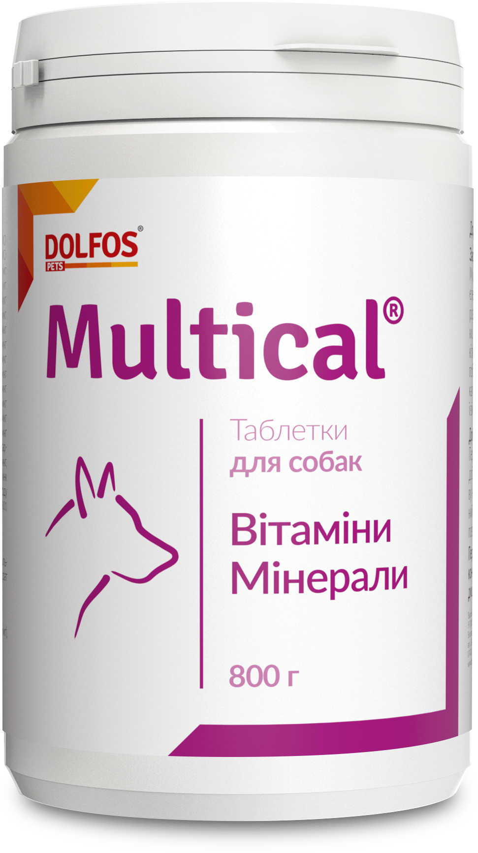 Акція на Витаминно-минеральный комплекс Dolfos Multical для собак ведро табл. 800 г 520 шт. (125-800) від Stylus