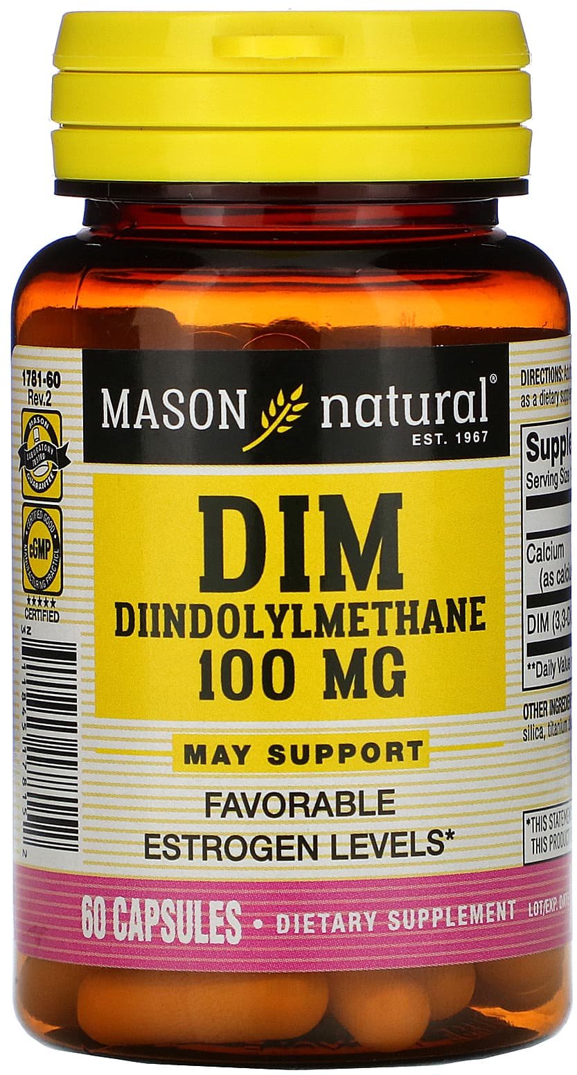 

Mason Natural Dim Diindolylmethane 100 mg Дііндолілметан 60 капсул