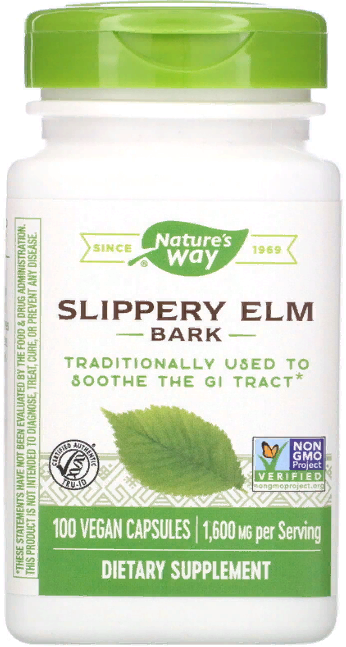 Акція на Nature's Way, Slippery Elm Bark, 400 mg, 100 Vegetarian Capsules (NWY-17100) від Stylus