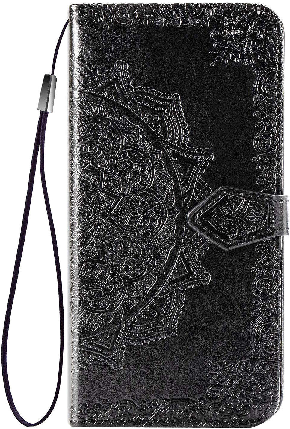 

Mobile Case Book Cover Art Leather Black for Samsung A037 Galaxy A03s