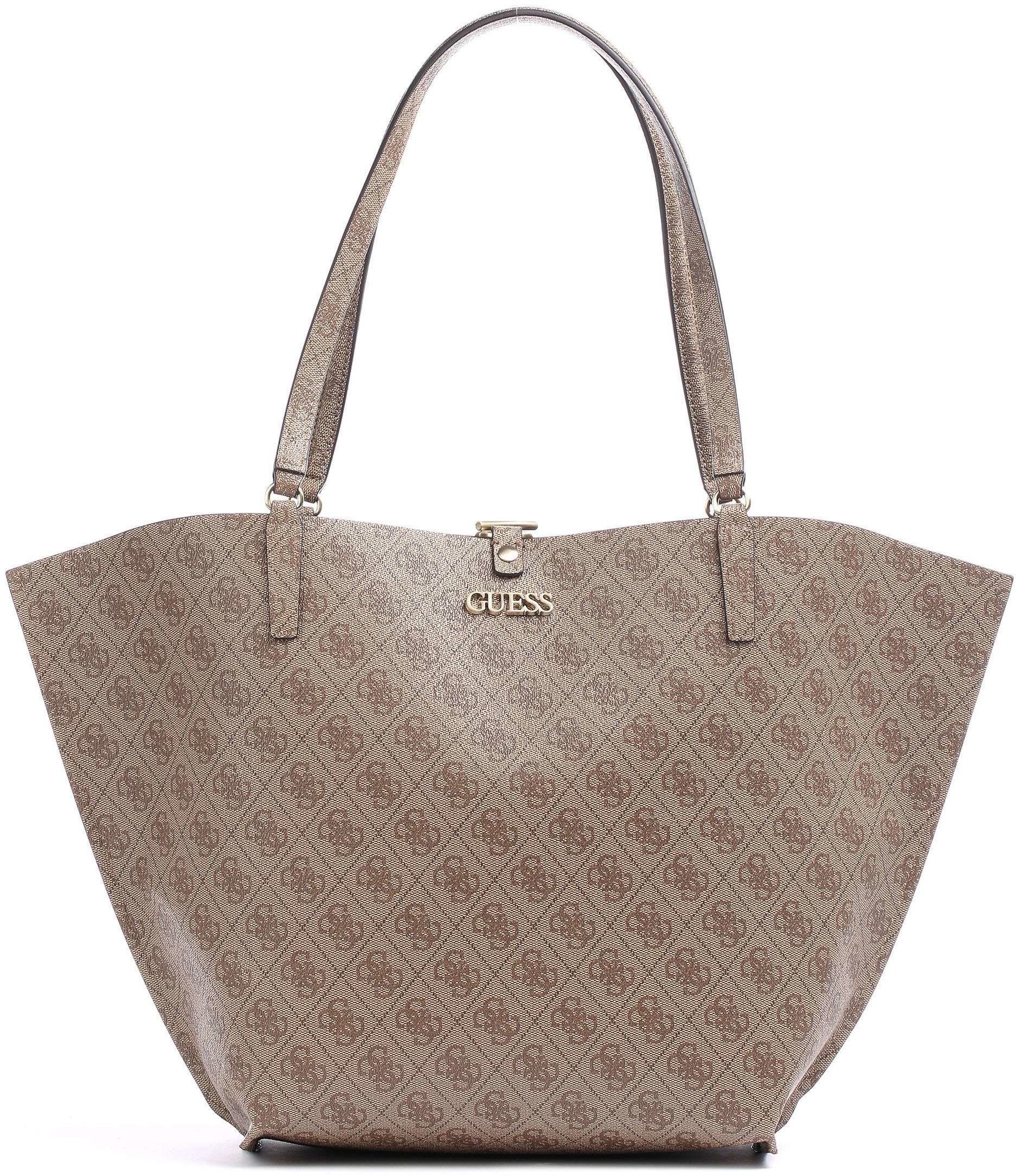 

Женская сумка тоут Guess Alby Toggle Tote Ltl-Latte Logo светло-коричневая (HWSS7455230-LTL)