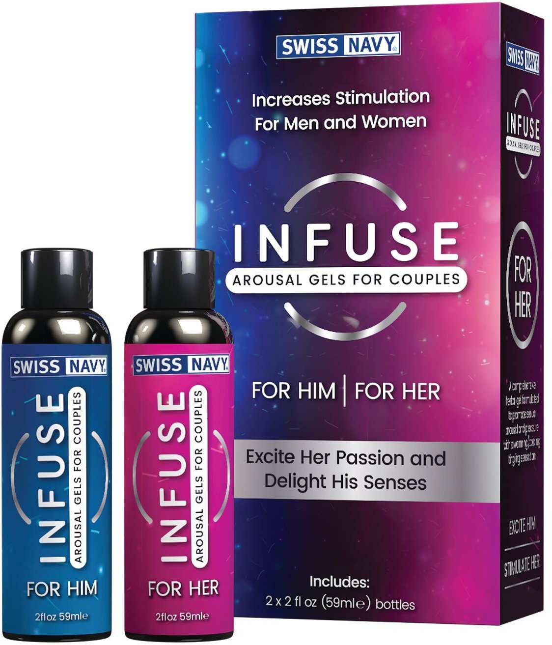 

Возбуждающие гели для пар Swiss Navy Infuse Arousal Gels for Couples 2 х 59 мл