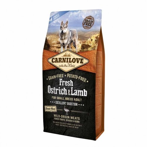 Акція на Сухой корм Carnilove Fresh Ostrich & Lamb для собак малых пород 6 кг (8595602527496) від Stylus
