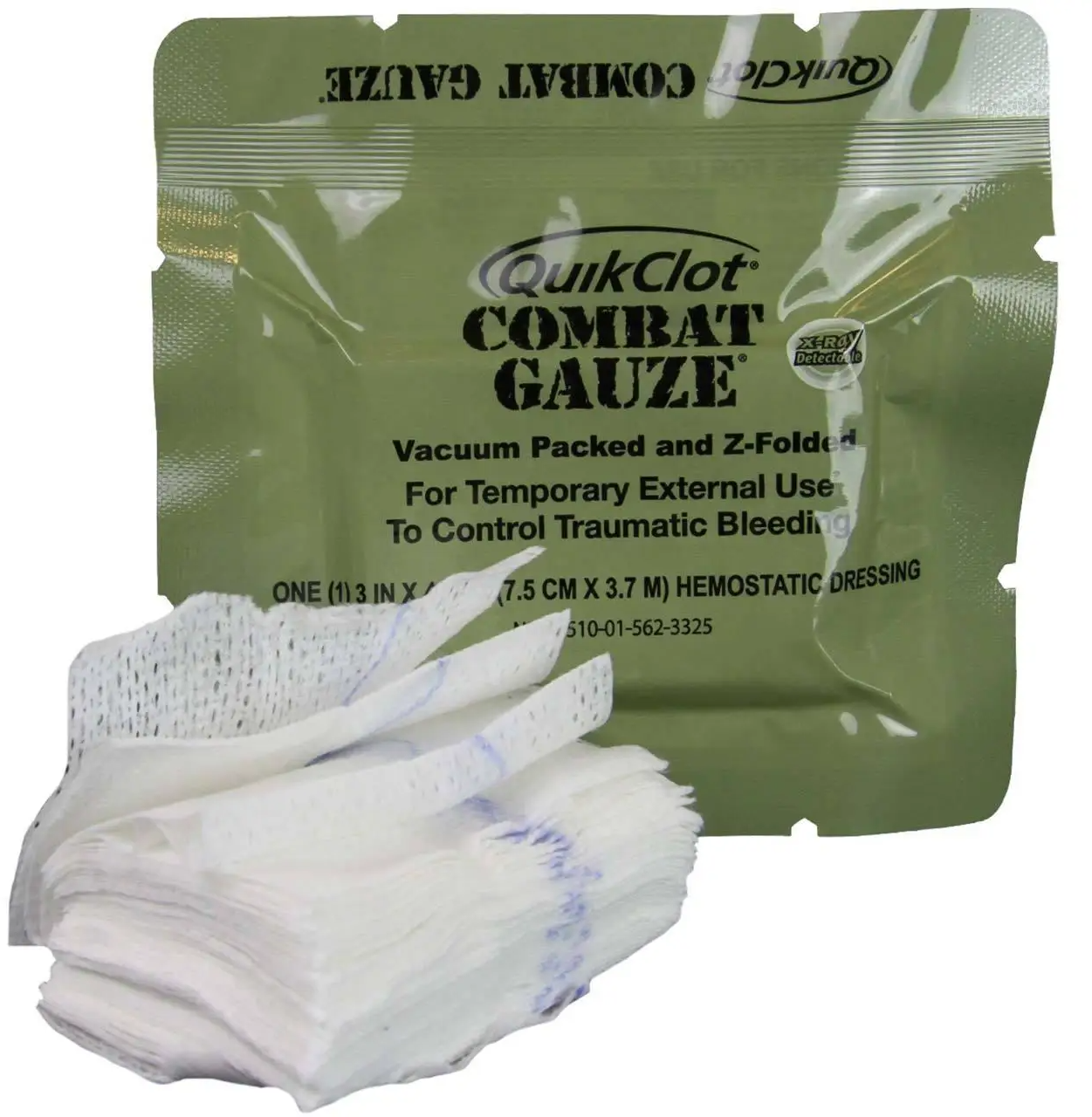 Акція на Бинт гемостатический QuikClot Combat Gauze Z-Folded (НФ-00000196) від Stylus
