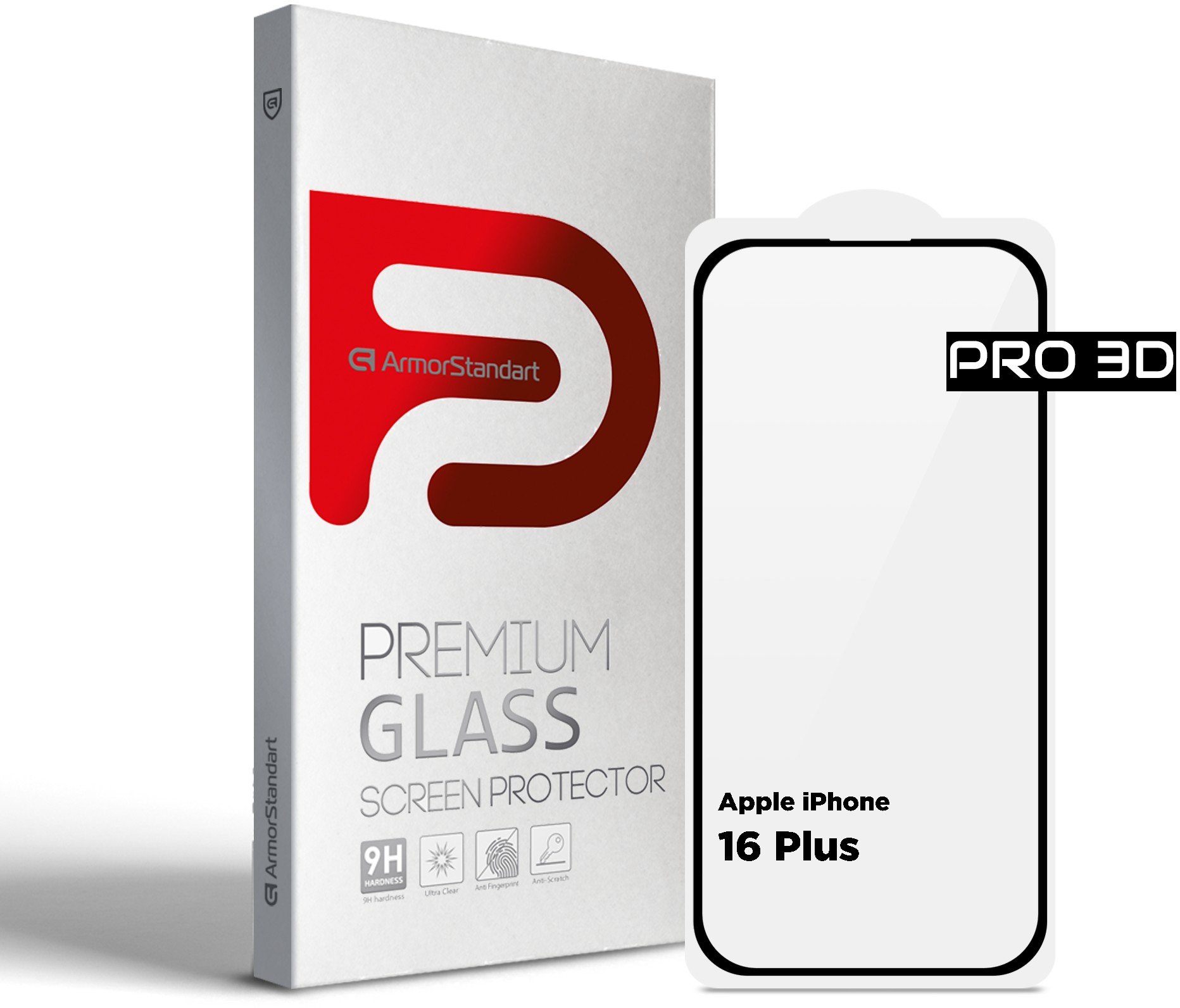 

ArmorStandart Tempered Glass Pro 3D Black for iPhone 16 Plus (ARM78033)