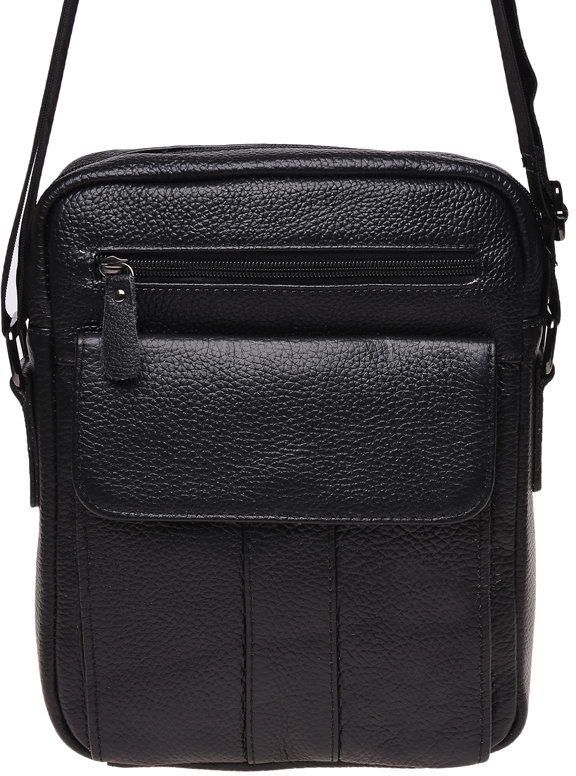 

Мужская сумка планшет Borsa Leather черная (K18154-black)