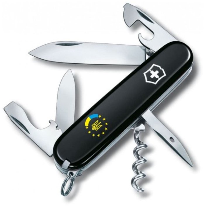 

Victorinox Spartan Ukraine 91мм/12 функций/черный /Украина ЕС (1.3603.3_T1130u)