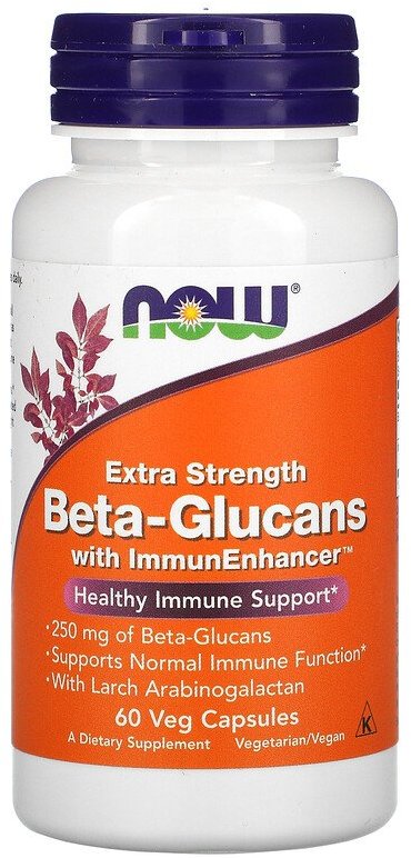 Акція на Now Foods Beta-Glucans ImmunEnhancer 250 mg Бета-глюканы усиленного действия 60 вегетарианских капсул від Stylus