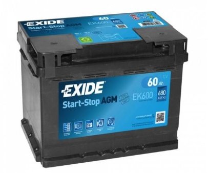 Акція на Exide Agm 6CТ-60 Євро (EK600) від Y.UA