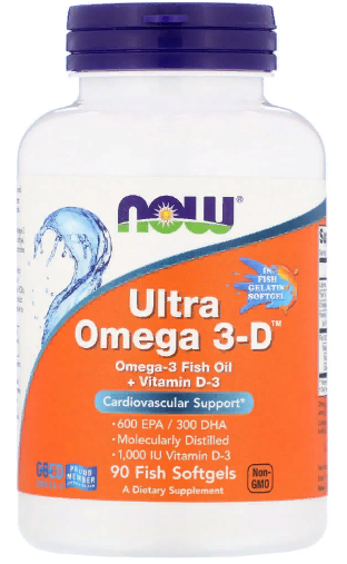 

Now Foods Ultra Omega 3-D Омега 3 + Витамин D3 90 капсул