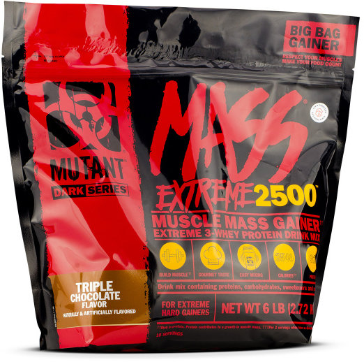 

Mutant Mass Xxxtreme 2500 2720 g / 11 servings / Triple Chocolate